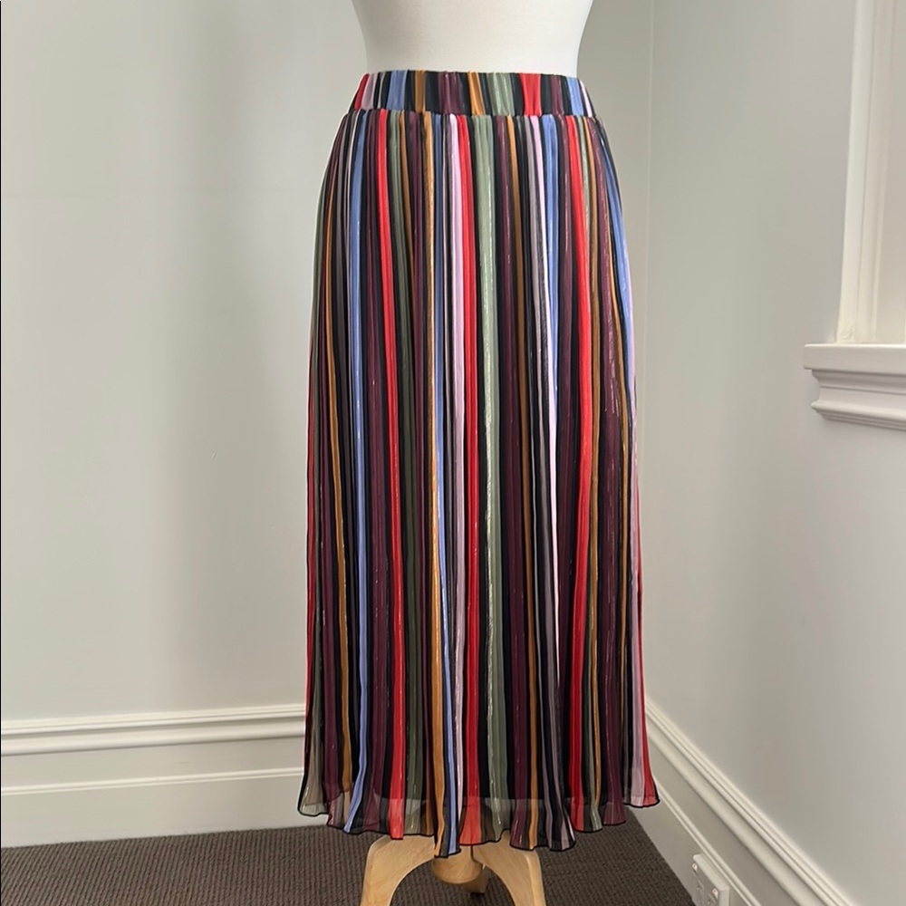 Anthropologie Vibrant Striped Maxi Skirt